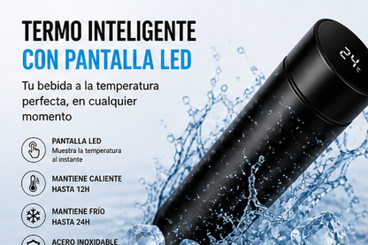 Termo Inteligente con Pantalla LED – Temperatura Exacta en Todo Momento