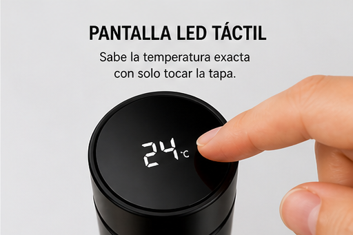 Termo Inteligente con Pantalla LED – Temperatura Exacta en Todo Momento