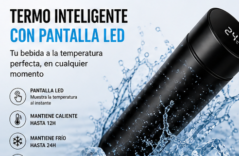Termo inteligente con pantalla LED